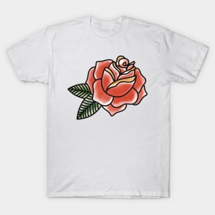 American Traditional Rose Tattoo T-Shirt